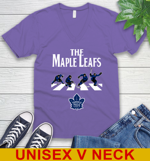 NHL Hockey Toronto Maple Leafs The Beatles Rock Band Shirt V-Neck T-Shirt 8