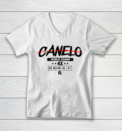 Canelo World Champion 4x No Boxing No Life V-Neck T-Shirt