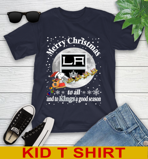 Los Angeles Kings Merry Christmas To All And To Kings A Good Season NHL Hockey Sports Youth T-Shirt 2
