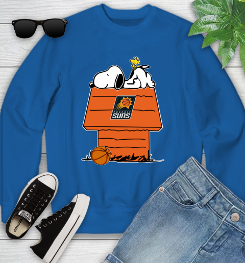 Phoenix Suns NBA Basketball Snoopy Woodstock The Peanuts Movie Youth Sweatshirt 8