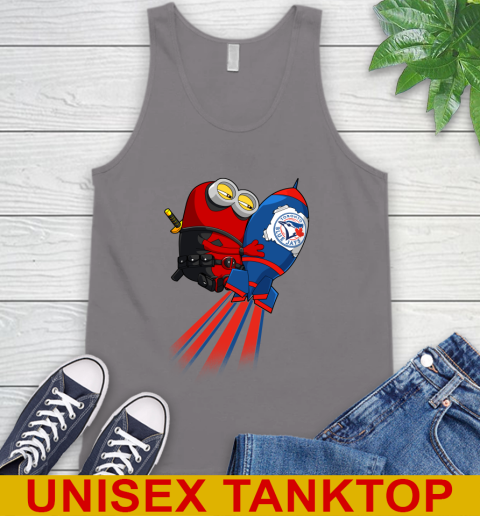 MLB Baseball Toronto Blue Jays Deadpool Minion Marvel Shirt Tank Top - Image 7