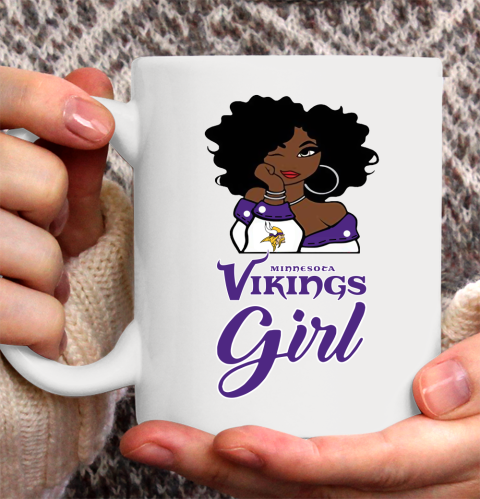 Minnesota Vikings Girl NFL Ceramic Mug 11oz 4
