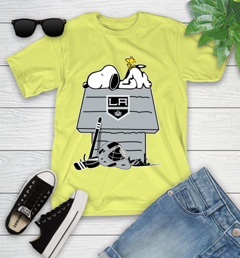 Los Angeles Kings NHL Hockey Snoopy Woodstock The Peanuts Movie Youth T-Shirt 8