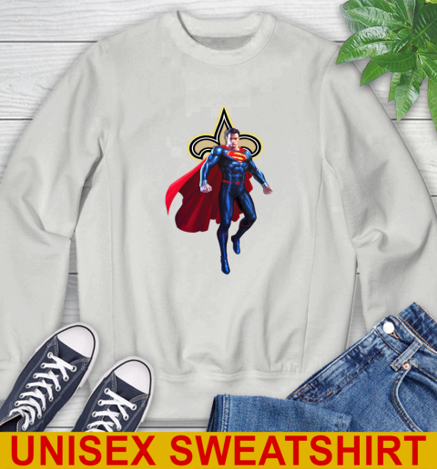 NFL Superman DC Sports Football New Orleans Saints Sweatshirt 5