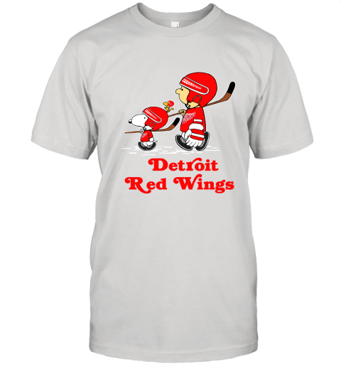 Let's Play Detroit Red Wings Ice Hockey Snoopy NHL Unisex Jersey Tee