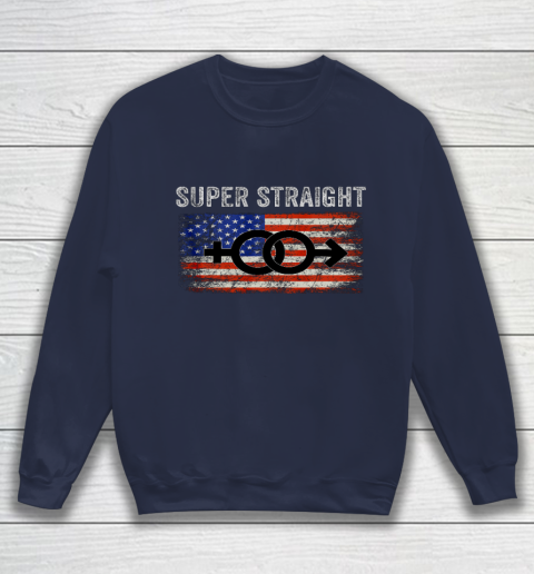 Vintage Us Flag Gender Identity Super Straight Identity Sweatshirt 2