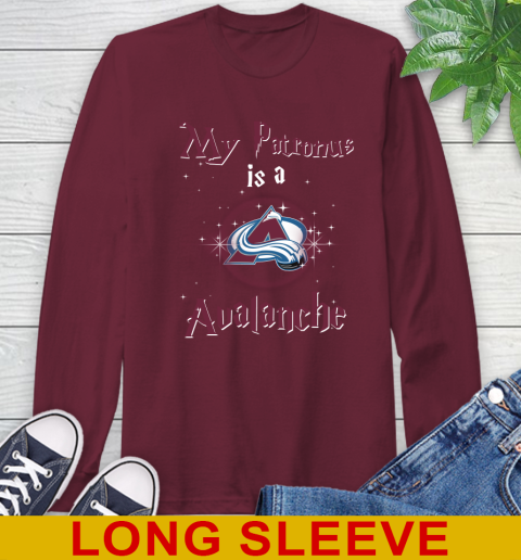 NHL Hockey Harry Potter My Patronus Is A Colorado Avalanche Long Sleeve T-Shirt 7