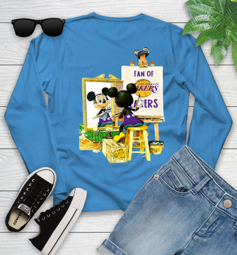 NBA Basketball Los Angeles Lakers Mickey Drawing Shirt 120 NBA Basketball Los Angeles Lakers Mickey Drawing Shirt - Image 120