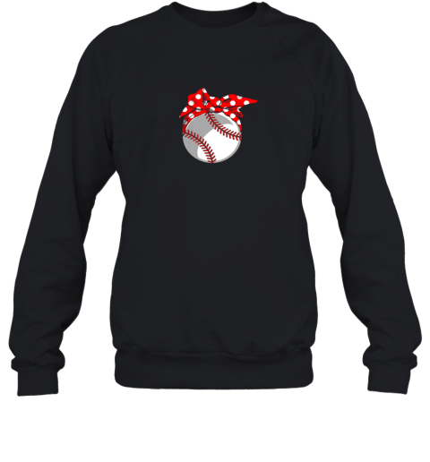 Baseball Sport Mom Red Polka Dot Bandana Sweatshirt