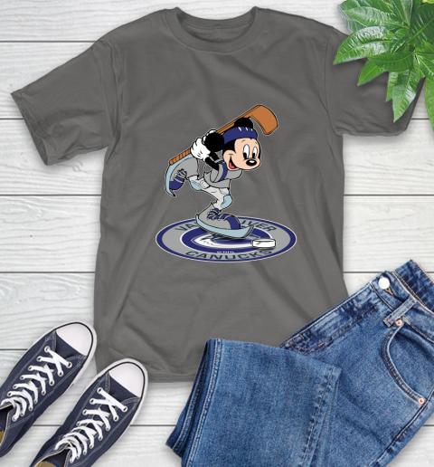NHL Hockey Vancouver Canucks Cheerful Mickey Disney Shirt T-Shirt - Image 11