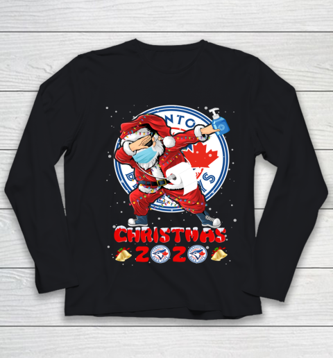Toronto Blue Jays Funny Santa Claus Dabbing Christmas 2020 MLB Youth Long Sleeve