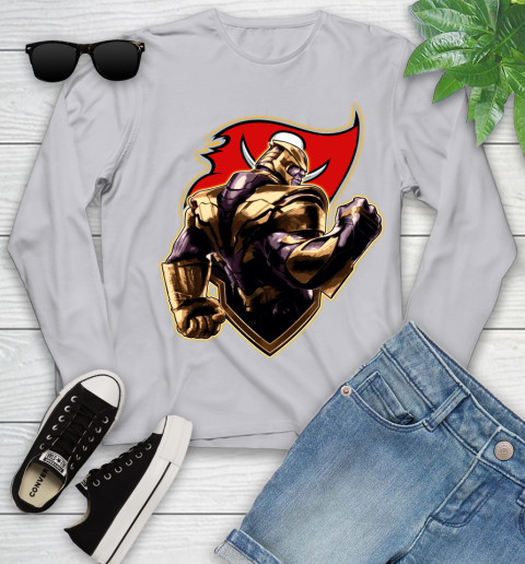 NFL Thanos Avengers Endgame Football Sports Tampa Bay Buccaneers Youth Long Sleeve 5