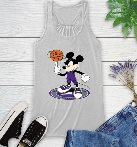 NBA Basketball Sacramento Kings Cheerful Mickey Disney Shirt Racerback Tank 2