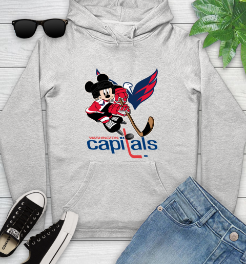 NHL Washington Capitals Mickey Mouse Disney Hockey T Shirt Youth Hoodie