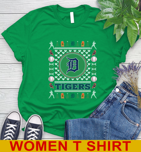Detroit Tigers Merry Christmas MLB Baseball Loyal Fan Women's T-Shirt 7