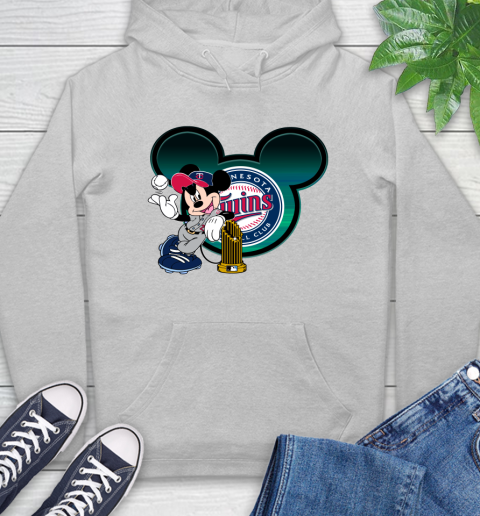 MLB Minnesota Twins The Commissioner's Trophy Mickey Mouse Disney Hoodie 6