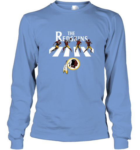 NFL Washington Redskins The Beatle Abbey Road Walk Long Sleeve T-Shirt zmos nfl washington redskins the beatle abbey road walk long sleeve tee 14 front carolina blue