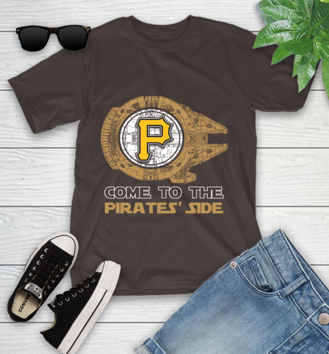 MLB Come To The Pittsburgh Pirates Side Star Wars Baseball Sports Youth T-Shirt 7