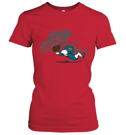 Jacksonville Jaguars Snoopy Plays The Football Game Women's T-Shirt