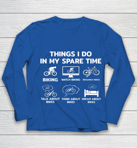 Things I Do In My Spare Time Mountain Bike Biking Funny Gift Youth Long Sleeve 7