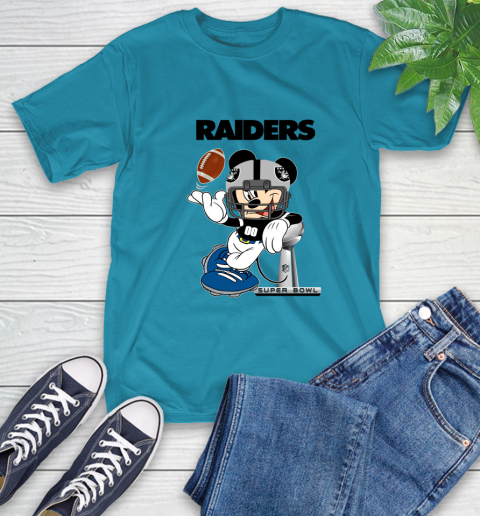 NFL Oakland Raiders Mickey Mouse Disney Super Bowl Football T Shirt T-Shirt 8