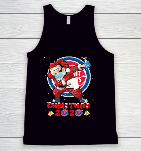 Detroit Pistons Funny Santa Claus Dabbing Christmas 2020 NBA Tank Top