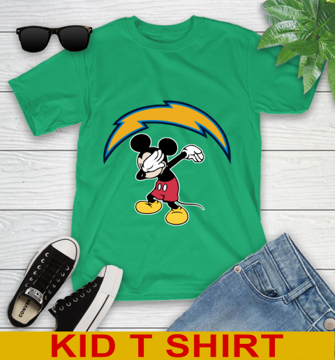 San Diego Chargers NFL Football Dabbing Mickey Disney Sports Youth T-Shirt 6