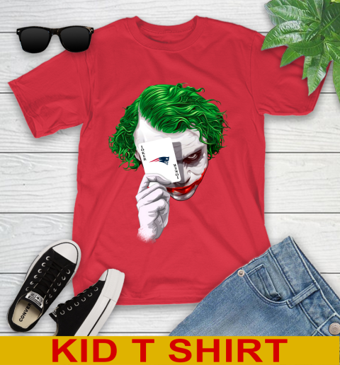 New England Patriots NFL Football Joker Card Shirt Youth T-Shirt 11