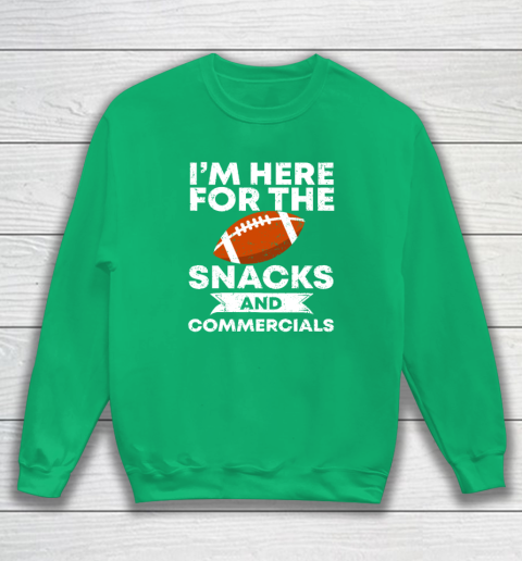 Snacks And Commercials Funny Football Bowl Sweatshirt 4