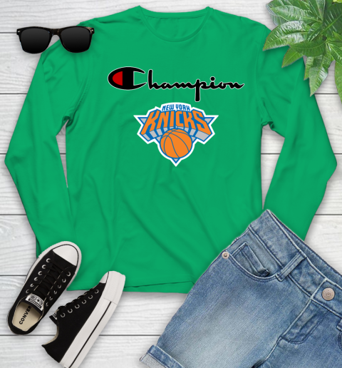 NBA Basketball New York Knicks Champion Shirt Youth Long Sleeve 4