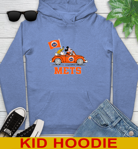 MLB Baseball New York Mets Pluto Mickey Driving Disney Shirt Youth Hoodie 12