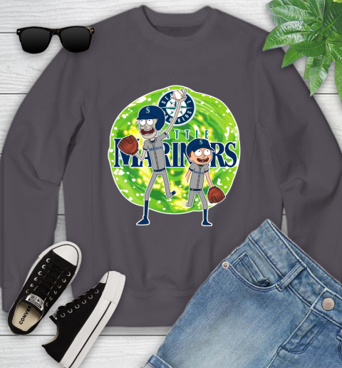 MLB Seattle Mariners Rick And Morty Baseball Sports Youth Sweatshirt 6