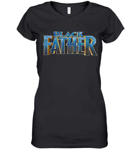 Black Father Black Panther 2 Women's V-Neck T-Shirt