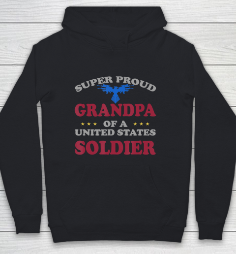 GrandFather gift shirt Veteran Super Proud Grandpa of a United States Soldier T Shirt Youth Hoodie