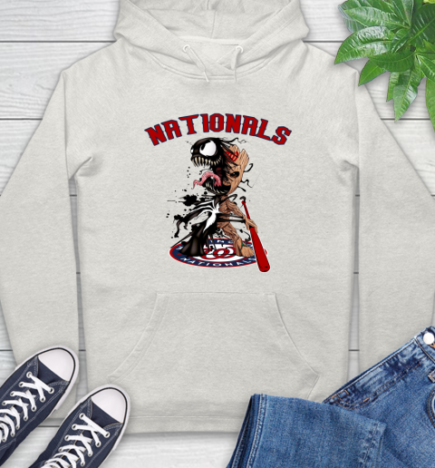 MLB Washington Nationals Baseball Venom Groot Guardians Of The Galaxy Hoodie 12
