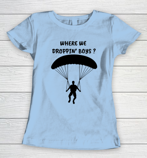 Fortnite Tshirt Where we droppin Boys Women's T-Shirt 4