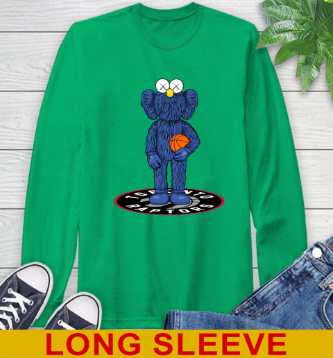 NBA Basketball Toronto Raptors Kaws Bff Blue Figure Shirt Long Sleeve T-Shirt 7