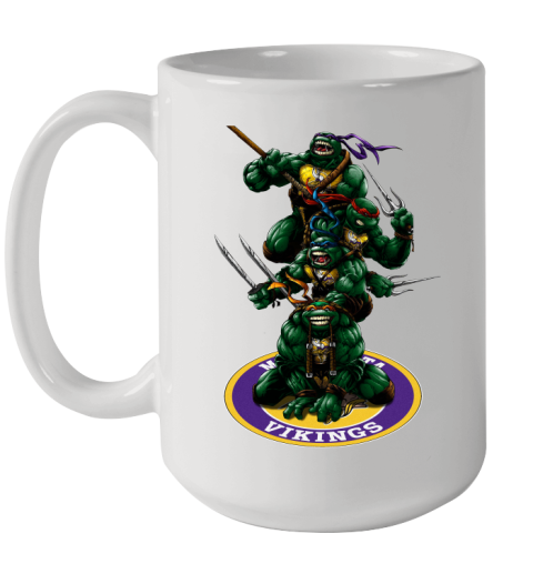 NFL Football Minnesota Vikings Teenage Mutant Ninja Turtles Shirt Ceramic Mug 15oz