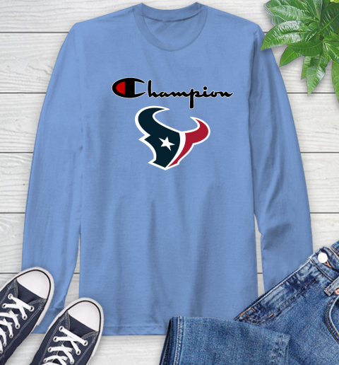 NFL Football Houston Texans Champion Shirt Long Sleeve T-Shirt 10
