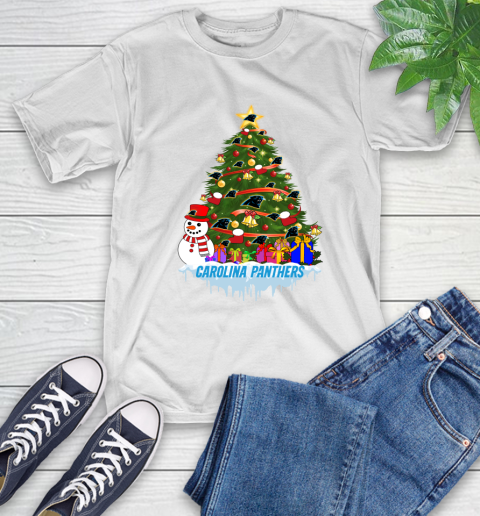 Carolina Panthers Merry Christmas NFL Football Sports T-Shirt