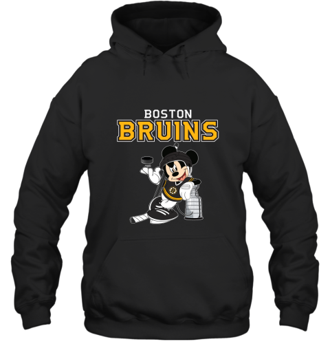 Mickey Boston Bruins With The Stanley Cup Hockey NHL Hoodie