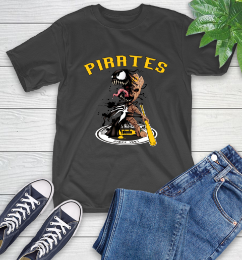MLB Pittsburgh Pirates Baseball Venom Groot Guardians Of The Galaxy T-Shirt 2