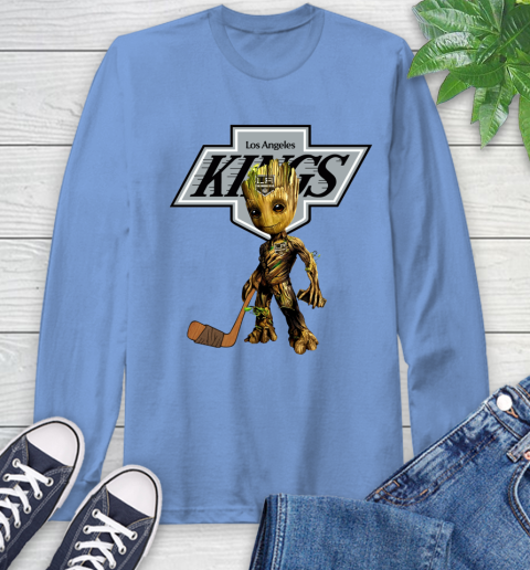 Los Angeles Kings NHL Hockey Groot Marvel Guardians Of The Galaxy Long Sleeve T-Shirt 11