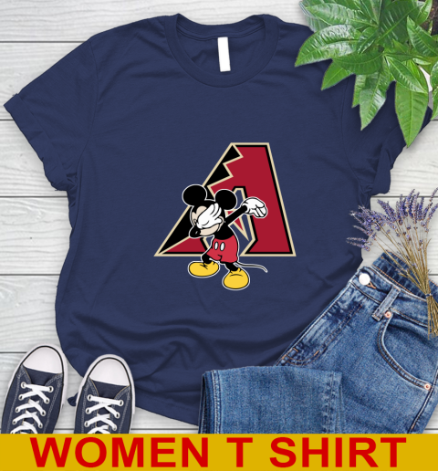 Arizona Diamondbacks MLB Baseball Dabbing Mickey Disney Sports Women's T-Shirt 12