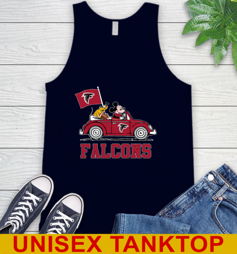NFL Football Atlanta Falcons Pluto Mickey Driving Disney Shirt Tank Top 3