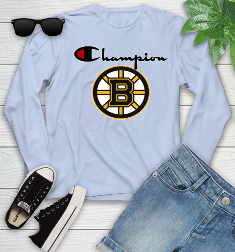 NHL Hockey Boston Bruins Champion Shirt Youth Long Sleeve 6