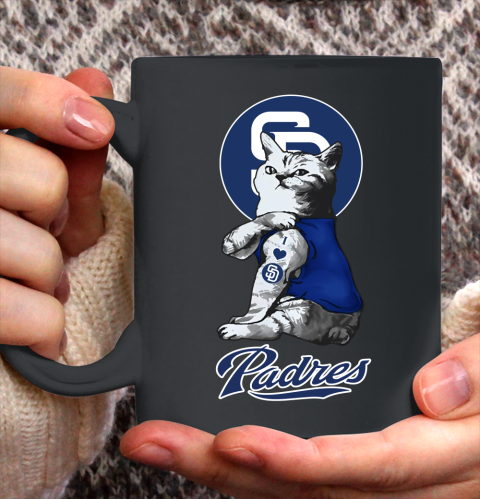 MLB Baseball My Cat Loves San Diego Padres Ceramic Mug 11oz