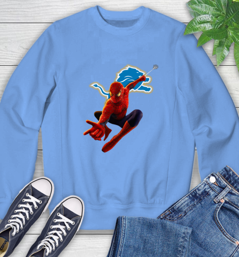 NFL Spider Man Avengers Endgame Football Detroit Lions Sweatshirt 11