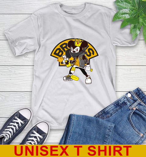 Boston Bruins NHL Hockey Mickey Peace Sign Sports T-Shirt 12