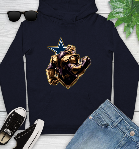 NFL Thanos Avengers Endgame Football Sports Dallas Cowboys Youth Hoodie 4